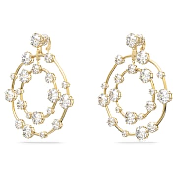 Constella Ohrclips, Rundschliff, Weiß, Goldlegierungsschicht - Swarovski, 5635362