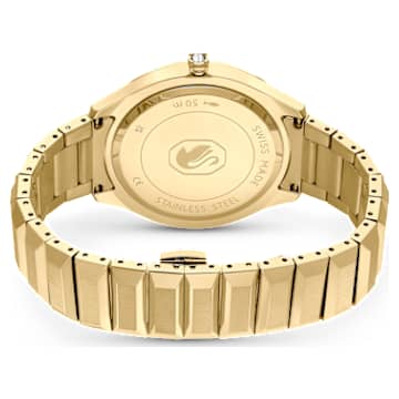 37mm Uhr, Schweizer Produktion, Metallarmband, Goldfarben, Vergoldetes Finish - Swarovski, 5635450