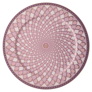 Signum service plate, Porcelain, Large, Pink - Swarovski, 5635510
