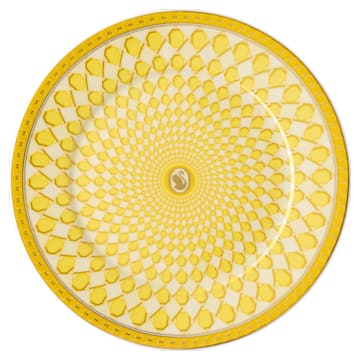 Signum bread plate, Porcelain, Yellow - Swarovski, 5635530