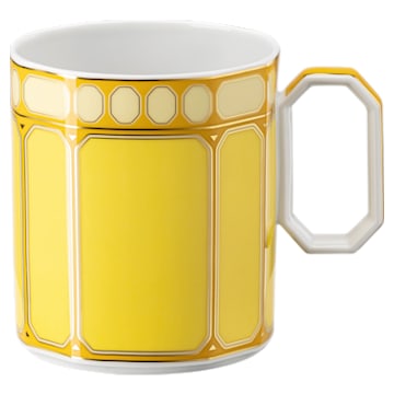 Signum 有盖大杯，瓷器，黄色 - Swarovski, 5635536