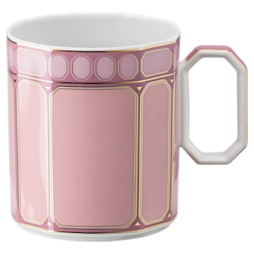 Mug con coperchio Signum, Porcellana, Rosa - Swarovski, 5635539