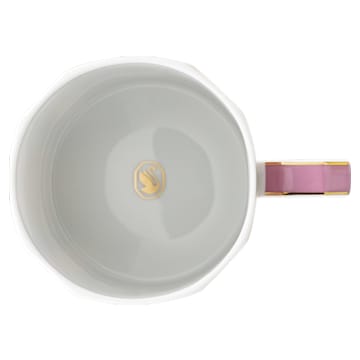 Mug con coperchio Signum, Porcellana, Rosa - Swarovski, 5635539