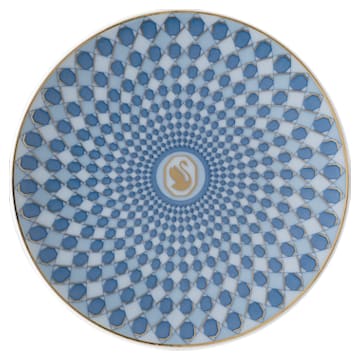 Signum plate, Porcelain, Small, Blue - Swarovski, 5635553