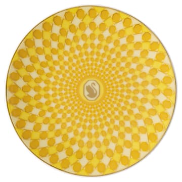 Signum 餐碟，瓷器，小号，黄色 - Swarovski, 5635554