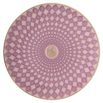 Signum 餐碟，瓷器，小号，粉红色 - Swarovski, 5635562