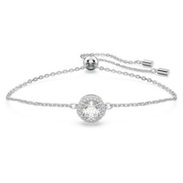 Constella bracelet, Round cut, Pavé, White, Rhodium plated - Swarovski, 5636266