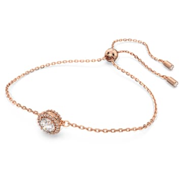 Constella bracelet, Round cut, White, Rose gold-tone plated - Swarovski, 5636273