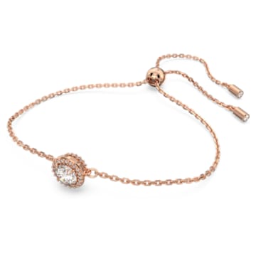 Constella bracelet, Round shape, Pavé, White, Rose gold-tone plated - Swarovski, 5636273