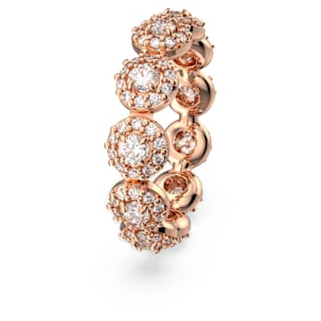 Constella Ring, Rundschliff, Pavé, Weiß, Roségold-Legierungsschicht - Swarovski, 5636274