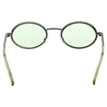 Sunglasses, Oval shape, Pavé, SK0340 08N, Green - Swarovski, 5636334