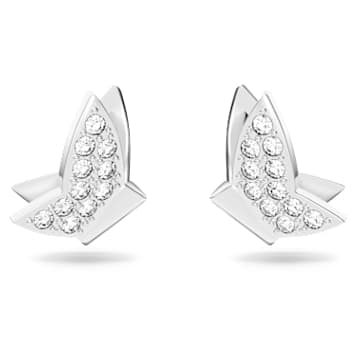 Idyllia Lilia スタッドピアス, チョウ, ホワイト, ローズ