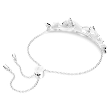 Lilia bracelet, Butterfly, White, Rhodium plated - Swarovski, 5636429