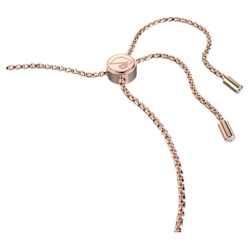 Lovely bracelet, Heart, White, Rose gold-tone plated - Swarovski, 5636443