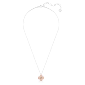 Latisha pendant, Flower, Pink, Mixed metal finish - Swarovski, 5636488