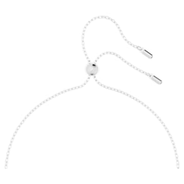 Hollow 链坠, 圆形, 白色, 镀铑 - Swarovski, 5636501