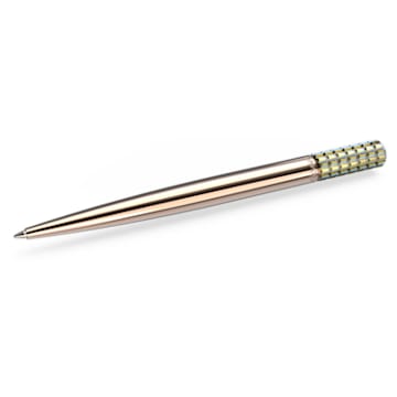 Kuličkové pero, Žlutá, Pokoveno v růžovozlatém odstínu - Swarovski, 5637771