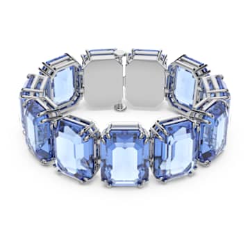 Millenia Armband, Übergroße Kristalle, Oktagon-Schliff, Blau, Rhodiniert - Swarovski, 5638491