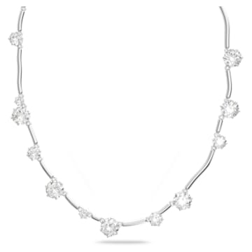 Constella necklace, Round cut, White, Rhodium plated - Swarovski, 5638696