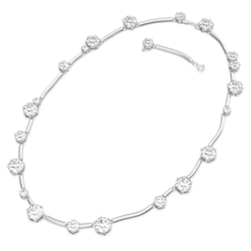 Constella necklace, Mixed round cuts, White, Rhodium plated - Swarovski, 5638696