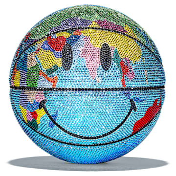 MARKET SMILEY® Globe basketball, Regulation size, Multicolored - Swarovski, 5638722