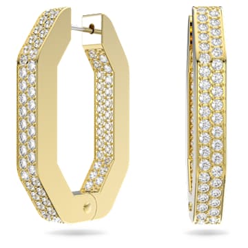 SWAROVSKI スワロフスキー フープピアス オクタゴンシェイプ