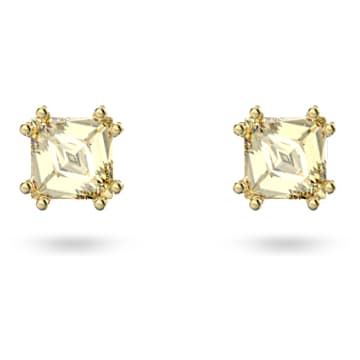 ☆期間限定セール☆【 SWAROVSKI 】クリスタルゴールドピアスイエロー