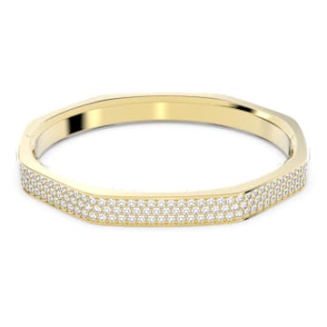 Dextera armband, Achthoekige vorm, Wit, Goudkleurige toplaag - Swarovski, 5639197