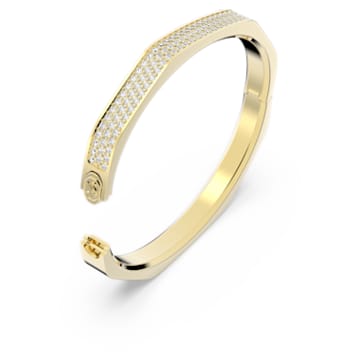 Dextera armband, Achthoekige vorm, Wit, Goudkleurige toplaag - Swarovski, 5639197