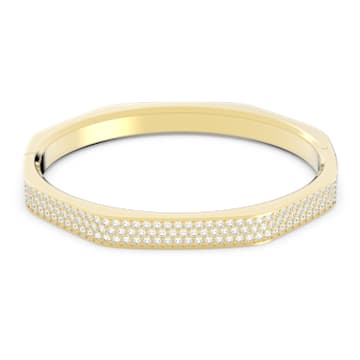 Bracelete Dextera, Modelo octagonal, Branca, Lacado a dourado - Swarovski, 5639198