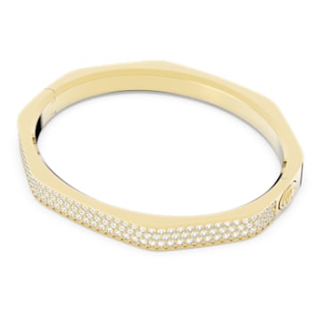 Bracelete Dextera, Modelo octagonal, Pavé, Branca, Lacado a dourado - Swarovski, 5639198