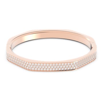 Bracelete Dextera, Modelo octagonal, Branca, Lacado a rosa dourado - Swarovski, 5639204