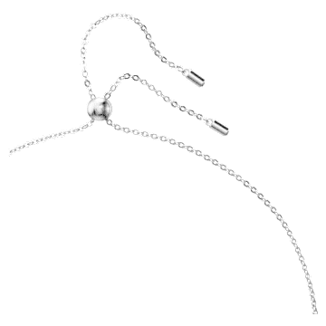 Matrix pendant, Baguette cut, White, Rhodium plated - Swarovski, 5639628