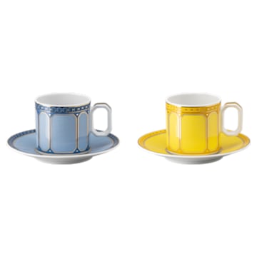 Signum espresso set, Porcelain, Multicoloured - Swarovski, 5640036