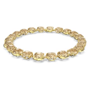 Harmonia 束颈项链, 枕形切割, 金色, 鍍金色色調 - Swarovski, 5640041
