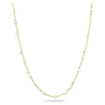 Constella 项链, 混合式圆形切割, 白色, 镀金色调 - Swarovski, 5640183