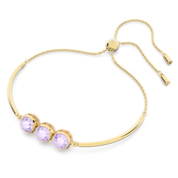 Orbita bracelet, Round cut, Multicoloured, Gold-tone plated - Swarovski, 5640259