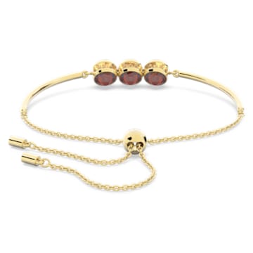 Orbita bracelet, Round cut, Multicoloured, Gold-tone plated - Swarovski, 5640259