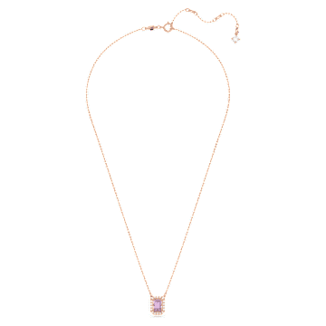 Collana Millenia, Taglio ottagonale, Viola, Placcato color oro rosa - Swarovski, 5640291