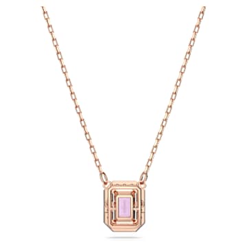 Collana Millenia, Taglio ottagonale, Viola, Placcato color oro rosa - Swarovski, 5640291