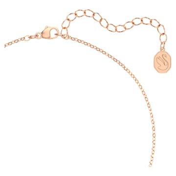 Collana Millenia, Taglio Trilliant, Bianca, Placcato color oro rosa - Swarovski, 5640292