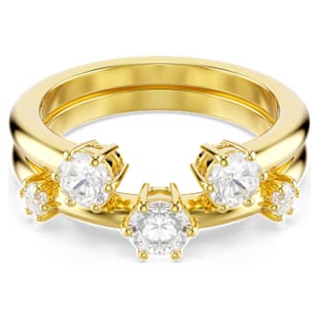 Anello Constella, Set (2), Taglio rotondo, Bianco, Finitura oro 18K ...