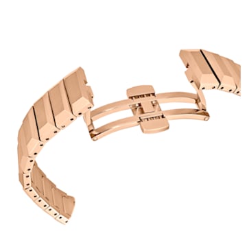 37mm watch, Swiss Made, Metal bracelet, Black, Rose gold-tone finish - Swarovski, 5641294