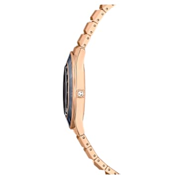 Zegarek 37mm, Swiss Made, Metalowa bransoleta, Czarny, Powłoka w odcieniu różowego złota - Swarovski, 5641294