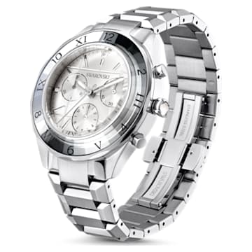 Relógio 39mm, Fabrico suíço, Pulseira de metal, Prata, Aço inoxidável - Swarovski, 5641297