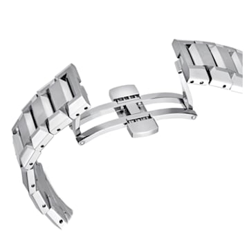 39mm watch, Swiss Made, Metal bracelet, Silver tone, Stainless steel - Swarovski, 5641297
