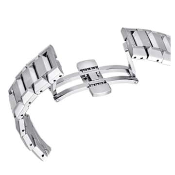 Zegarek 39mm, Swiss Made, Metalowa bransoleta, W odcieniu srebra, Stal szlachetna - Swarovski, 5641297