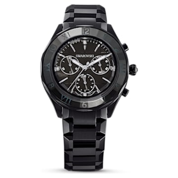 Reloj 399mm, Fabricado en Suiza, Brazalete de metal, Negro, Acabado negro - Swarovski, 5641393