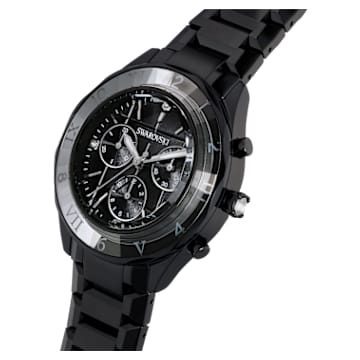 Montre 39mm, Fabriqué en Suisse, Bracelet en métal, Noir, Finition noire - Swarovski, 5641393