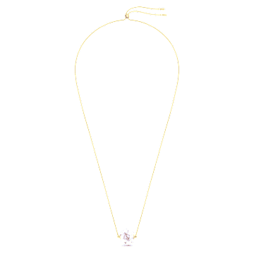 Curiosa Halskette, Nahezu schwebender Chaton, Rosa, Goldlegierungsschicht - Swarovski, 5641732